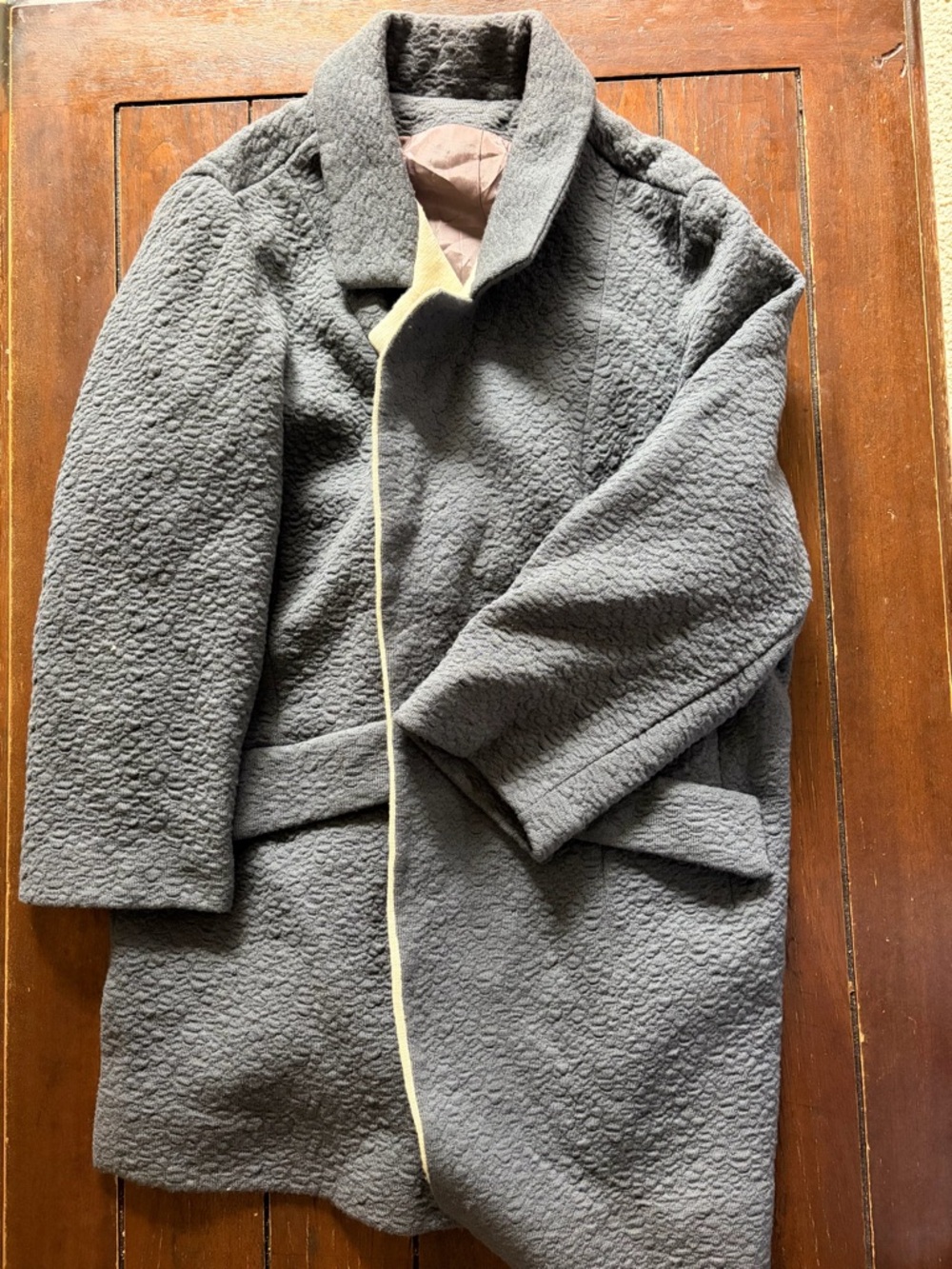 TRUE VINTAGE 60s Lane Bryant Gray Textured Wool Blend Coat